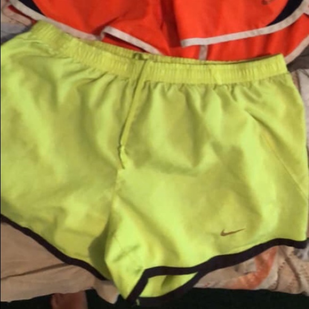 Nike dry fit short- electric green